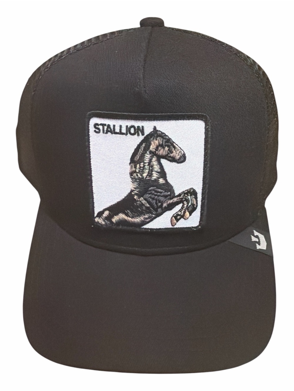 Black Stallion Horse Trucker Snapback Hat Mesh Goorin Bros The Farm NWT